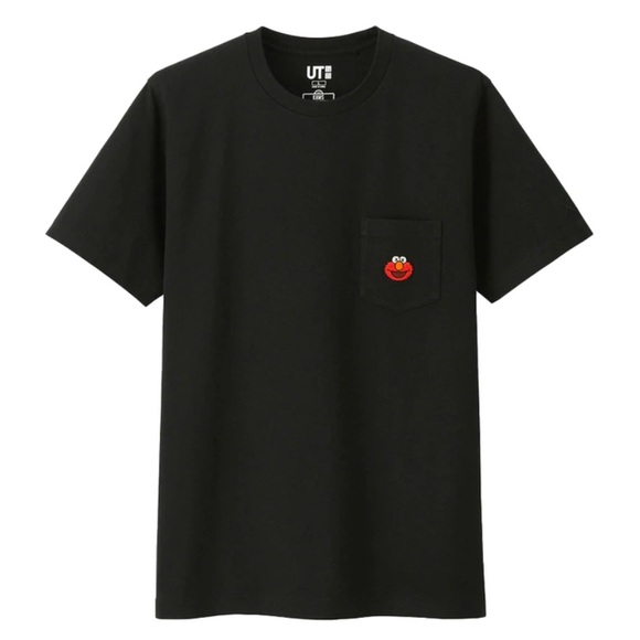 Uniqlo x KAWS Sesame Street Elmo Pocket Tshirt NWT - Picture 1 of 7